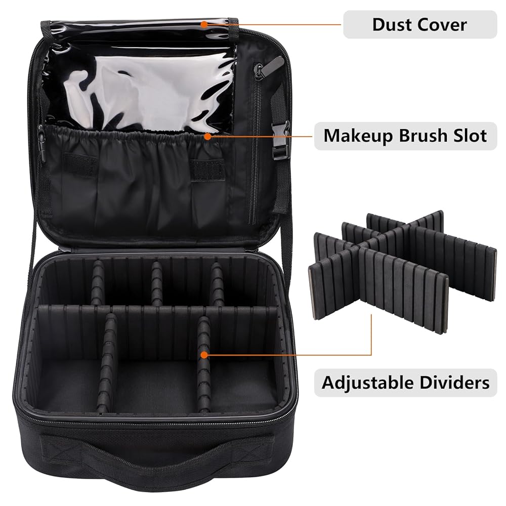 GZCZ Travel Makeup Bag,Large Capacity Makeup Train Case